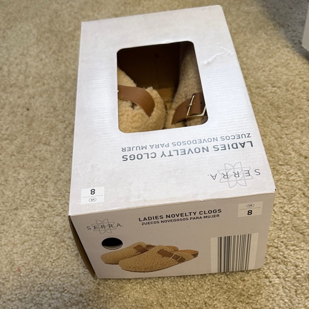 Serra Tan and Cream Ladies Clogs